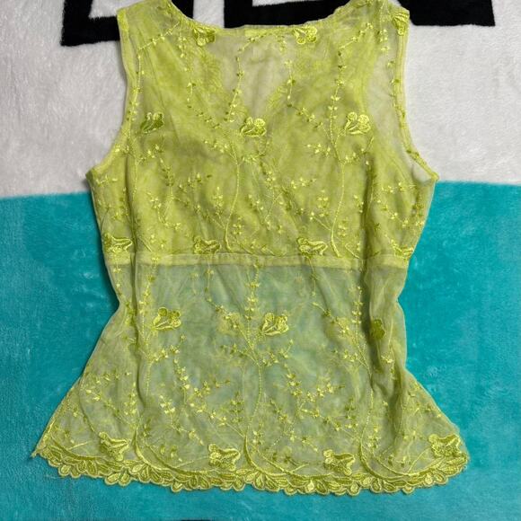 Y2K Vintage Rubber Ducky Productions Lace V Neck Cami - Picture 3 of 4